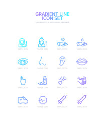 Fototapeta premium Gradient Simple Line Vector Icon. 