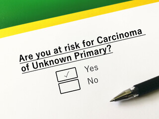 Obraz premium Questions about cancer risk