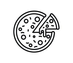 Pizza slices. vector banner, background, poster. Text space, pizza delivery, order.
