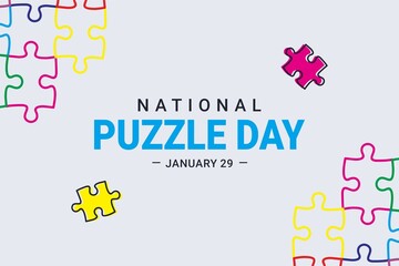 Illustration vector graphic of Puzzle Day. The illustration is Suitable for banners, flyers, stickers, Card, etc.