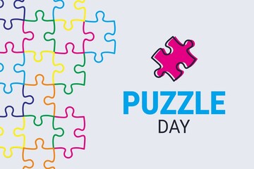 Illustration vector graphic of Puzzle Day. The illustration is Suitable for banners, flyers, stickers, Card, etc.