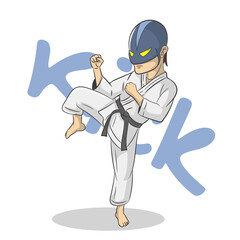 Karate martial arts dojo vector clipart cartoon