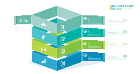 Infographic Elements stock illustration Infographic, Number 4, Part Of, Steps , Icons
