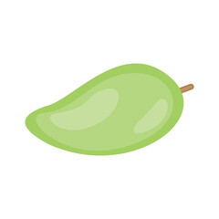 Flat illustration of an unripe mango vector