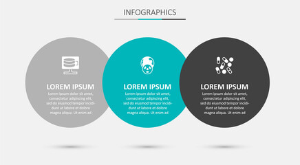 Set Planet earth and radiation, Cloud database and Medical pill biohacking. Business infographic template. Vector