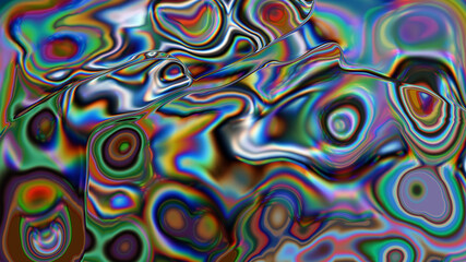 Abstract textured pearl iridescent rainbow background.