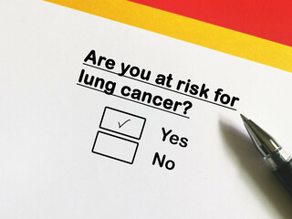 Fototapeta premium Questions about cancer risk