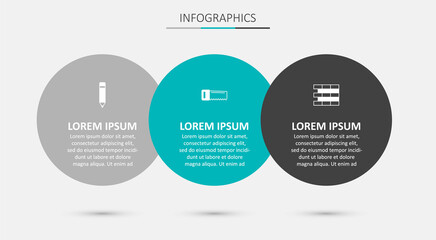 Set Hand saw, Pencil with eraser and Bricks. Business infographic template. Vector