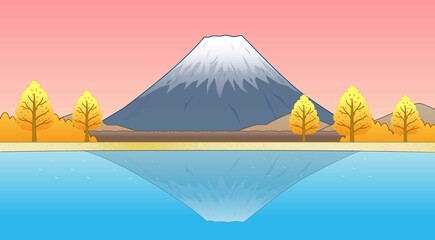 Fototapeta na wymiar 富士山の見える風景