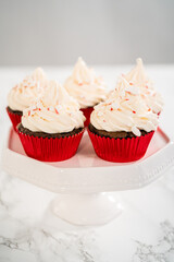 Chocolate peppermint cupcakes