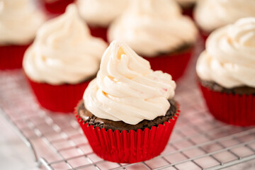 Chocolate peppermint cupcakes
