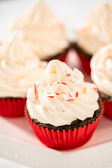 Chocolate peppermint cupcakes