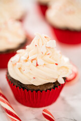Chocolate peppermint cupcakes