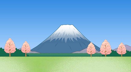 富士山のイラスト