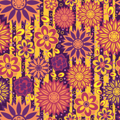 Beautiful and Simple Geometrical Flower Seamless Surface Pattern Design