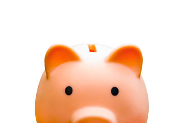 Piggy bank for save and invest money on white background