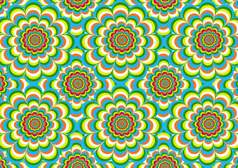 Full color flowers shape background pattern for decoration