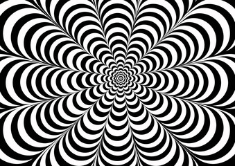 Black and white flower shape background for decoration