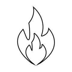 Fire sign line icon. Flame icons. Black fire icon. fire is burning. isolated on a white background. Vector illustration.