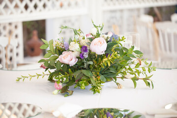 White themed wedding table presentation