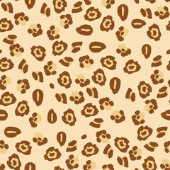 Animal skin. Vector texture. Imprint. Decorative background. Safari seamless pattern. Wildlife