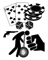 Gambling loser in mortal danger. Debt-collectors with deadly force against person who cannot clear his gambling debts