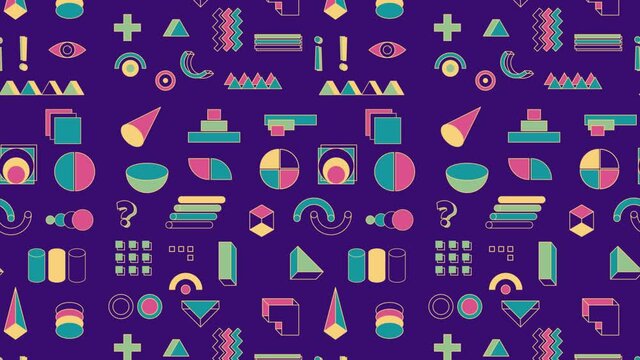 Creative retro abstract shapes background