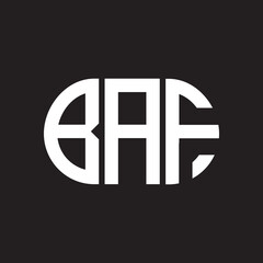 Fototapeta premium BAF letter logo design on black background. BAF