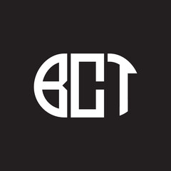 Fototapeta premium BCT letter logo design on black background. BCT
