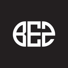 BEZ letter logo design on black background. BEZ - obrazy, fototapety, plakaty