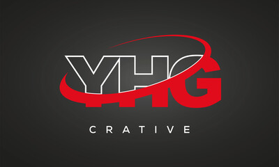 YHG letters creative technology logo design