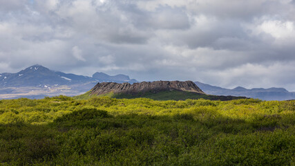 Der Eldborg Krater in Island.