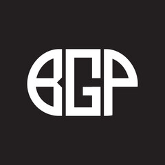 BGP letter logo design on black background. BGP