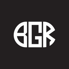 Fototapeta premium BGR letter logo design on black background. BGR