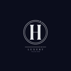 Unique modern H Letter Business Logo Design Alphabet Icon Vector Symbol. Creative elegant letter C logo template.