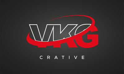 VKG letters creative technology logo design	