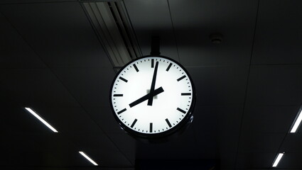 Clock at the subway station 
