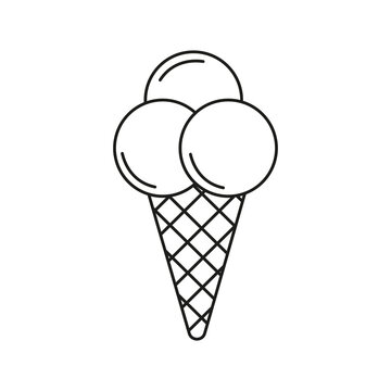 Ice cream. Icon. Vector image.