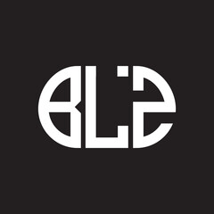 BLZ letter logo design on black background. BLZ
