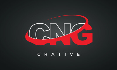 CNG letters creative technology logo design	