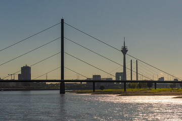 Fototapeta na wymiar Dusseldorf on Rhein river