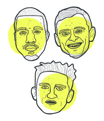 set of cartoon faces