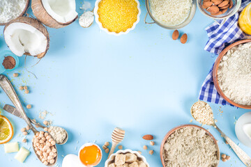 Gluten free flour baking background