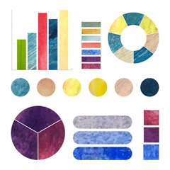 infographic elements  isolates colorful vector set
