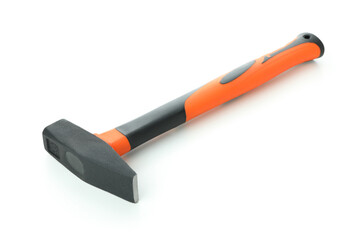 Hammer isolated on white background, close up
