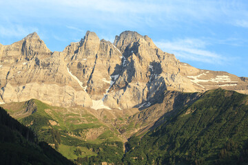 Fototapeta premium Gorgeous montain landscape in Valle d'Illiez, Valais, Switzerland