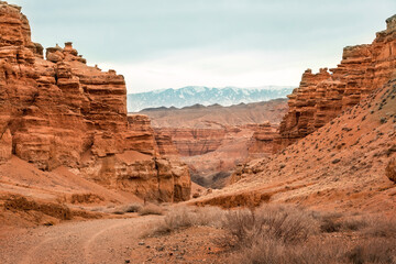 Canyon Charyn, Kazakhstan. Mountains Landscape