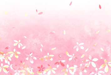 背景素材_水彩テクスチャ_赤