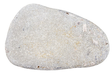 Top view of single gray pebble