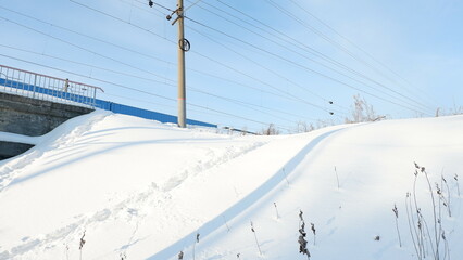 Fototapeta na wymiar winter city yekaterinburg Russia